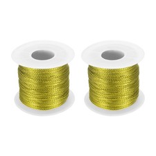 Metallic Cord Set 1mm 109 Yards Metallic Ornament String Light Gold
