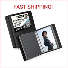 Dunwell 4x6 Photo Album 2-Pack, Black , Mounting Paper, Small 4 x 6 Art Portfol