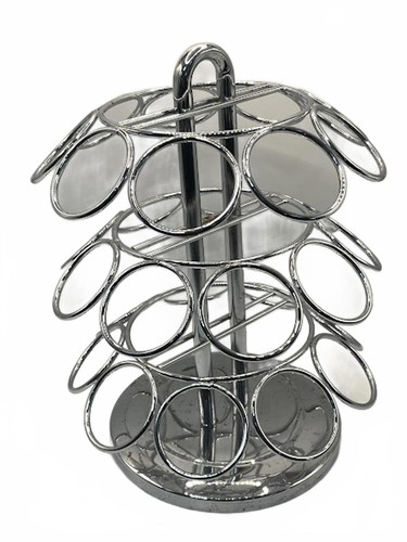 K-Cup Holder Chrome Silver Carousel Spinning LT RUST