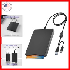 3.5 Floppy Drive USB External, Portable Floppy Disk Reader for Laptop, Plug a...