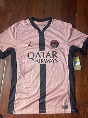 Nike Paris Saint-Germain PSG Jordan Men s Pink Short Sleeve Jersey Size S