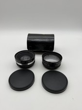 Vintage Yashica Yashikor Aux Telephoto Wide Angle Lenses 1:4 With Case