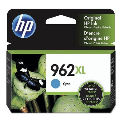 New Open Box HP 962XL High Yield Cyan Original Ink Cartridge, 3JA00AN