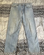 Vintage 80s Levis Jeans Mens 36x30 Relaxed Fit 540 Brown Leather Tab Denim Light