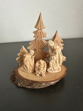 Holzkunst Weihnachten Krippe Maria Josef Jesus Volkskunst Weihnachtskrippe