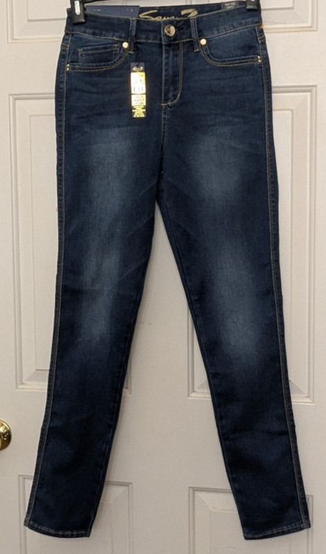 Women's Seven7 Tummyless High Rise Skinny Jeans Size 6 Dark Wash