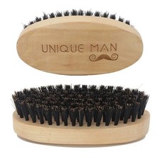Men  s Boar Hair Beard Brush   Soft Bristle Mustache Grooming, Wooden Handle