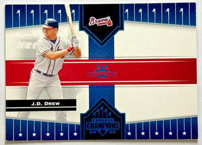 J.D. Drew 2005 Donruss Champions Impressions Blue #'d /100 Atlanta Braves #60