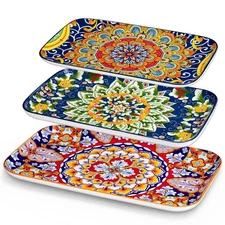 vancasso Serving Platters Set of 3, 16"/14"/12" Inch Rectangular Trays - Serv...