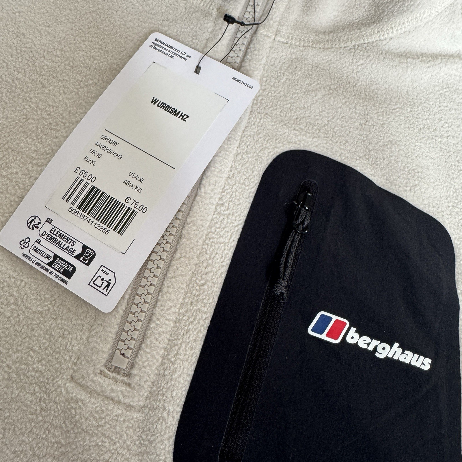 Berghaus Women's Urbism Half-Zip Fleece - Off-White - Size UK 16/XL - Authentic image 5