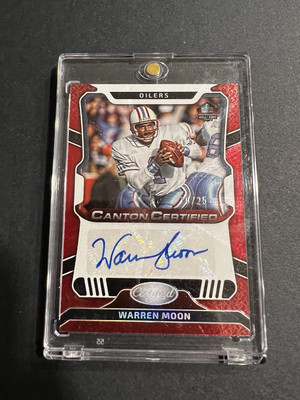 2023 Panini Certified Oilers Warren Moon Auto /25 Red! Free Shipping!