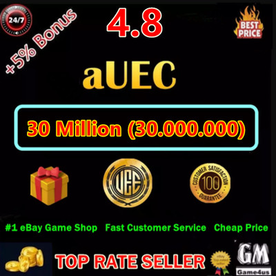 Star Citizen 30 Million aUEC +5% BONUS 4.8.2 Live Alpha UEC Fast Virtual Item