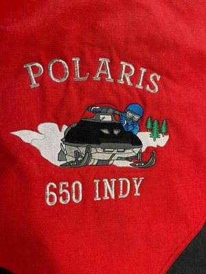 Vintage 3X Polaris 650 Indy Snowmobile Bomber Jacket USA  West Ark