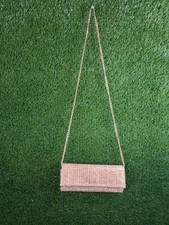 Starlet Rose Gold Rhinestone Clutch Evening Bag Wedding Party Formal Purse Chain