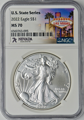 2022 American Silver Eagle - 7K Nevada - NGC MS70 - ✪COINGIANTS