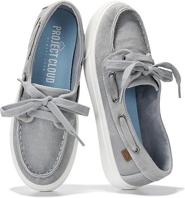 Project Cloud Womens Seasalt Fashion Sneakers Lightweight Loafers, Gray, 8