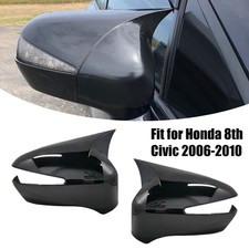 2tlg Spiegelkappen Spiegelabdeckung für Honda Civic 2006-2010 ABS Schwarz Glanz