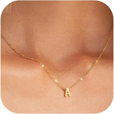 Initial Necklace Gifts for Women Girls Kids Christmas - Dainty Initial Necklace