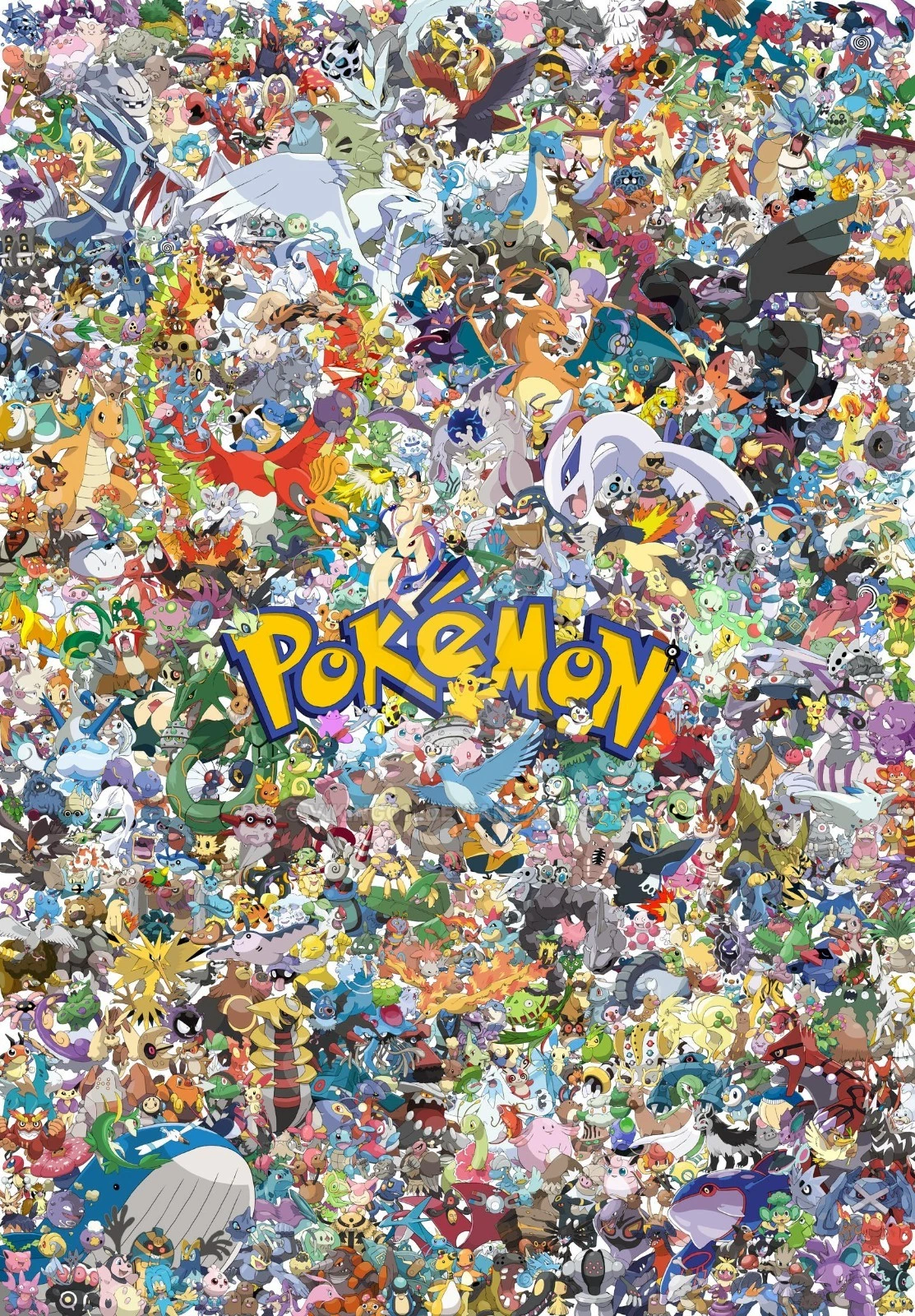 PKM Poster Print , Pika Charizard Blastoise Ivysaur
