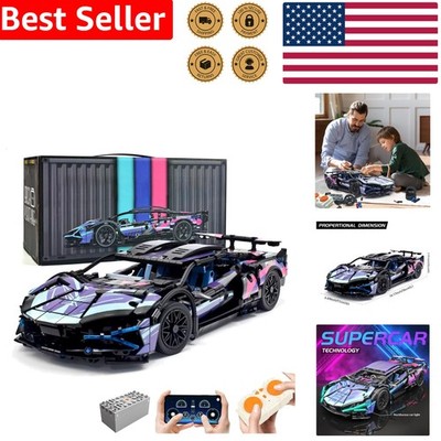 1314PCS RC Sports Car Building Kit, Large Technic Racing Vehicle Model with M...