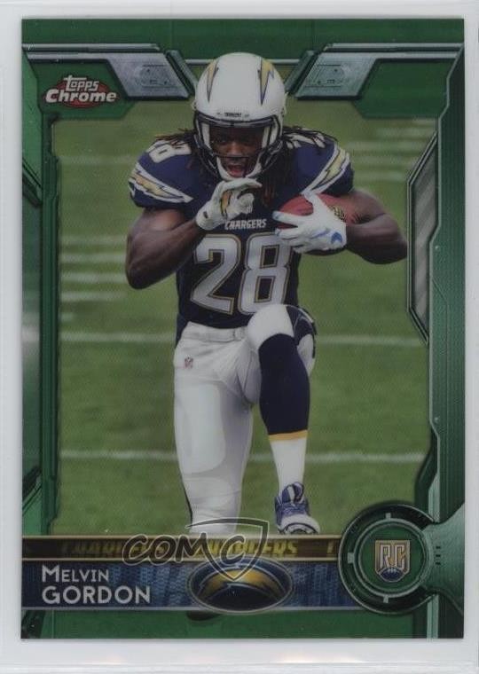 2015 Topps Chrome Rookies Green Refractor Melvin Gordon #105 7l6