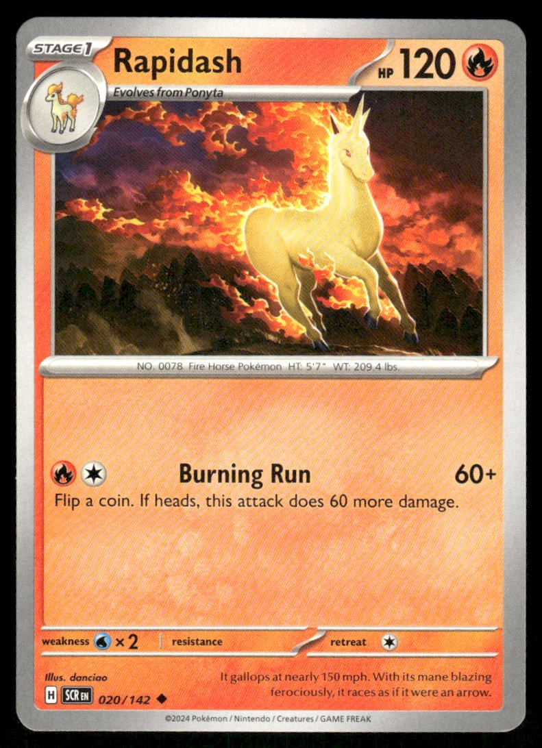 Rapidash 20/142 - Stellar Crown - Uncommon NM