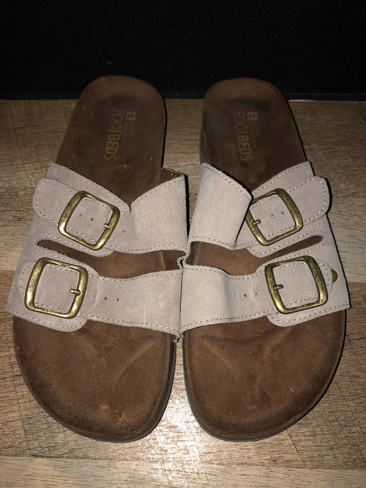 White Mountain Womens Brown Helga Genuine Leather High Flyer Footbed Sandal 10 M - Image 2 of 4