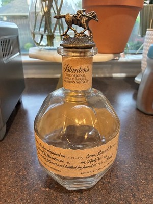Blanton's Single Barrel Bourbon Whiskey Empty Bottle with Jockey Stopper ''N''
