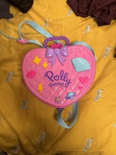 Polly Pocket Pink Heart Carry Backpack Play Set - Fairground 2019 inc. dolls x2