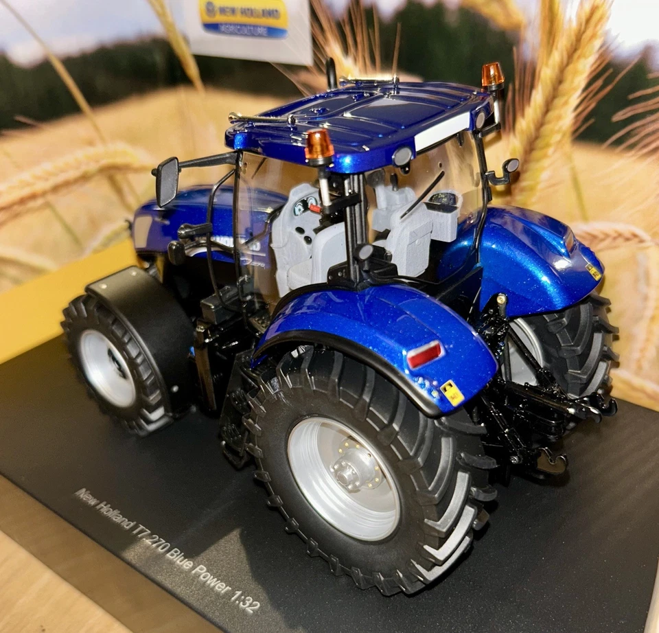 ROS 1:32 SCALE NEW HOLLAND T7.270 BLUE POWER TRACTOR 2013-2015 GREY RIMS - Image 2 of 4
