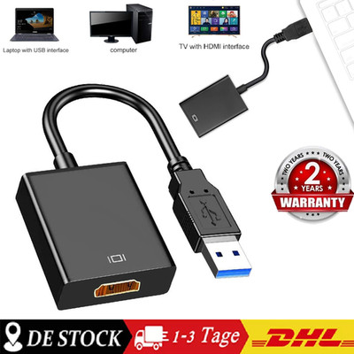 USB 3.0 to HDMI Video Audio Cable Adapter Converter 1080P HD for HDTV PC Laptop