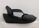 SKECHERS SANDALS 9 BLACK PARALLEL PIAZZA WEDGE SLINGBACK SHOES OPEN TOE STRETCH — photo 2