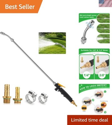 29'' Sprayer Wand Replacement, 1/4'' & 3/8'' Brass Barb Universal Stainless Spraye
