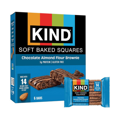 Soft Baked Squares, Chocolate Almond Flour Brownie, Gluten Free, Healthy Snack B