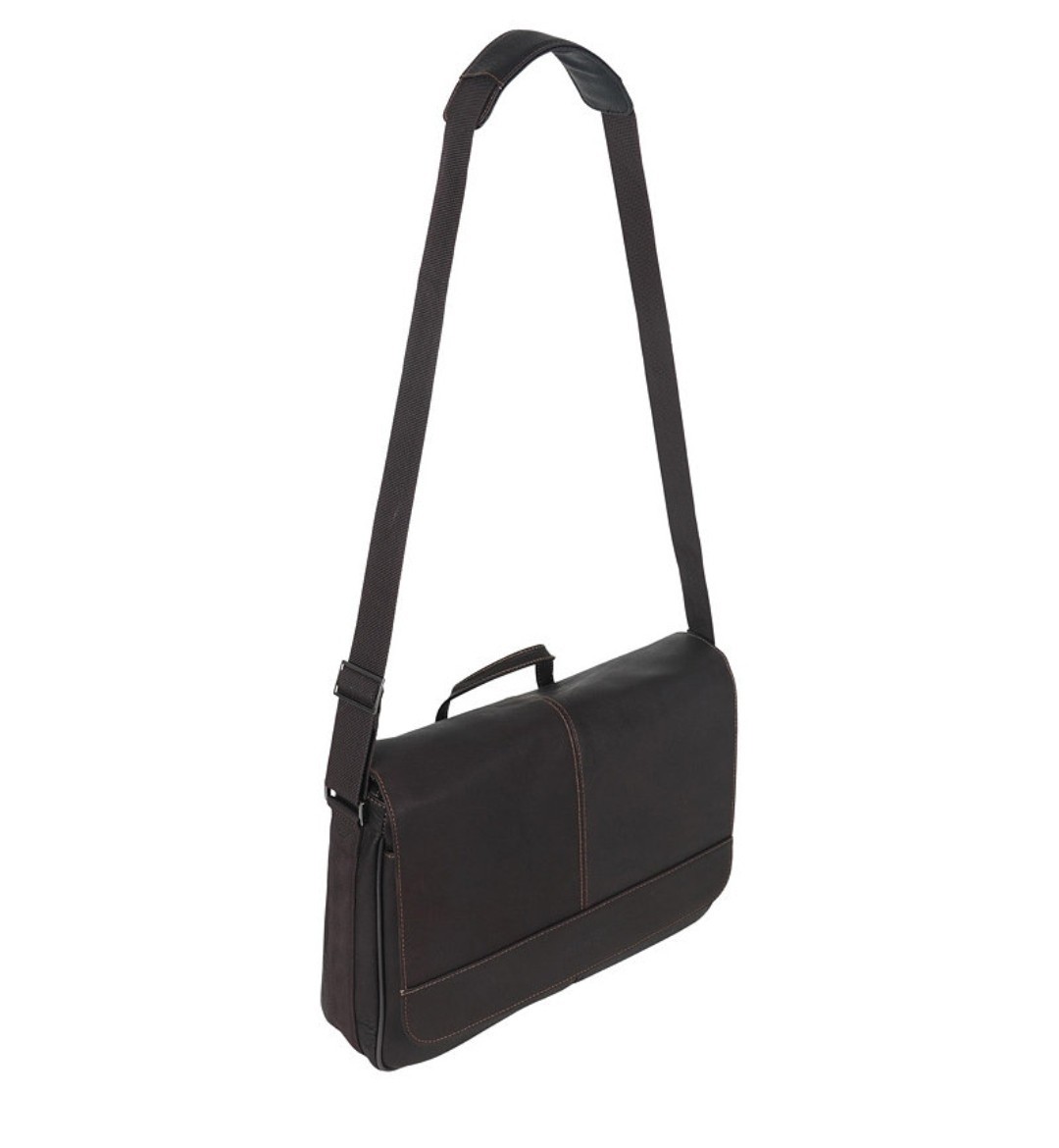 Kenneth Cole Reaction Colombian Leather Crossbody 15.6" Messenger Bag