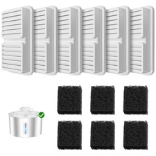 Cat Water Fountain Replacement Cartridges 6 Filters 6 Sponges for Cats