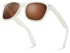 Kids Polarized Retro Sunglasses for Boys Girls Age 3-12 Shatterproof Rubberiz...