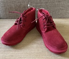 UGG Big Kids' Neumel II Chukka Suede Youth Red Boots Size 4