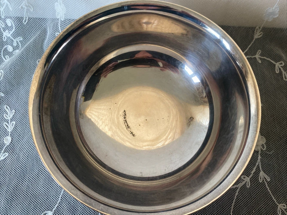 Vintage Gorham EP YC779 Silver Plate 3" H x 6.5" W Footed Serving Candy Bowl - Image 2 of 4