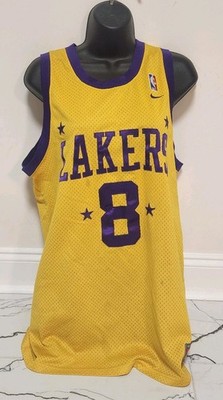 Kobe Bryant #8 Nike Lakers Jersey Size L Throwback NBA Yellow With