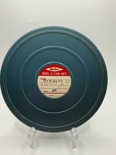 Vintage Yankee Blue Plastic Film Reel  Can Canister 7.25" Diameter with Film