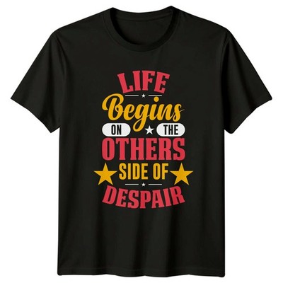 Das Leben beginnt auf den anderen T-Shirt Resilienz Motivation Geburtstag Geschenk