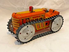 Vintage 50's MARX Power Snap Caterpillar 'SPARKLING CLIMBING TRACTOR' Bulldozer