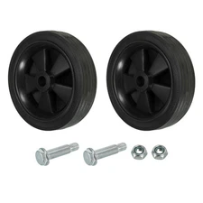 4.5" 2 Pcs Universal Air Compressor Wheel with 0.5" Hole Black