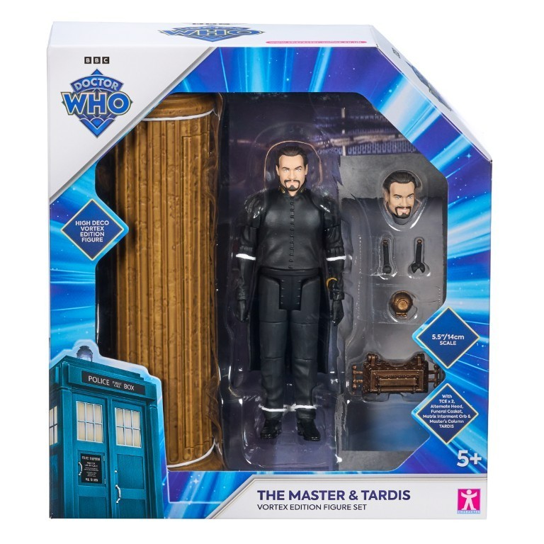 Doctor Who Master (Anthony Ainley) w TARDIS Vortex Edition Action Figure Set NEW