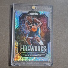 Panini Prizm Zion Williamson Fireworks #8 New Orleans Pelicans 12/25