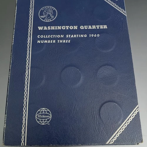 Washington Silver Quarters 1960-1964 - Includes 7 Coins in Whitman Album