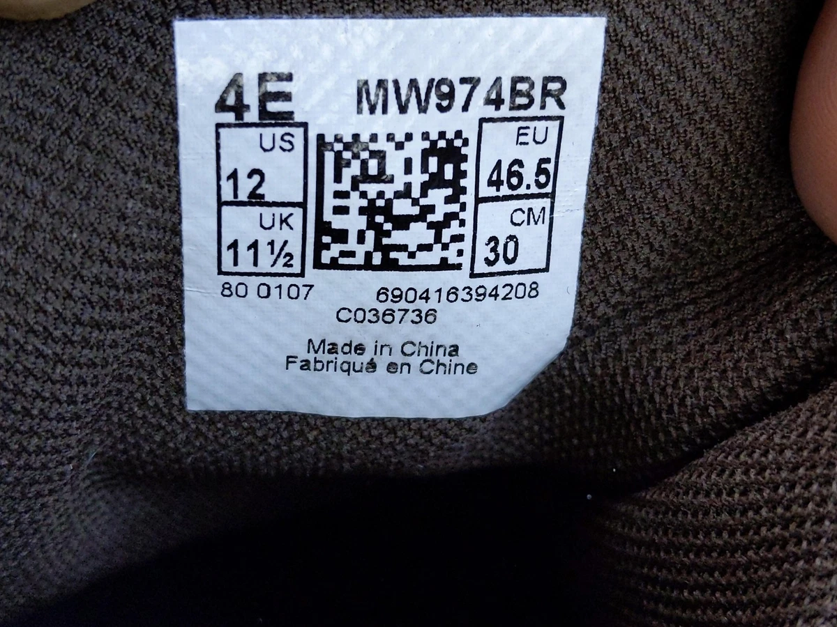 New Balance Chukka Boots Mens 12 4E 46.5 Brown Nubuck Hiking Walking MW974BR