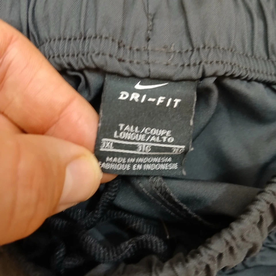 Брюки спортивные тренировочные Nike Dri-Fit мужские 3XLT высокие серые тканые полиэстер - Изображение 2 из 4