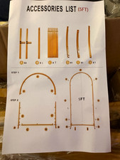 5 ft Gold Metal Arch Backdrop Stand Frame, Wedding Venue Decoration